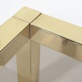Table basse plaquée or par Belgo Chrom, années 1970