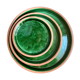 Set of 3 green glazed terracotta plates
