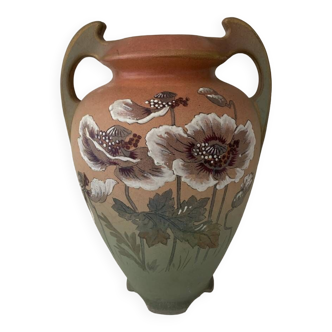 Vase Art Nouveau Jugenstil Décors Émaillés et peint 1900