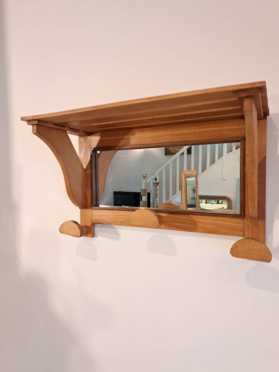 Vintage 1950s wall coat rack