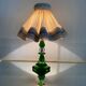 Lampe cristal émeraude Art Déco