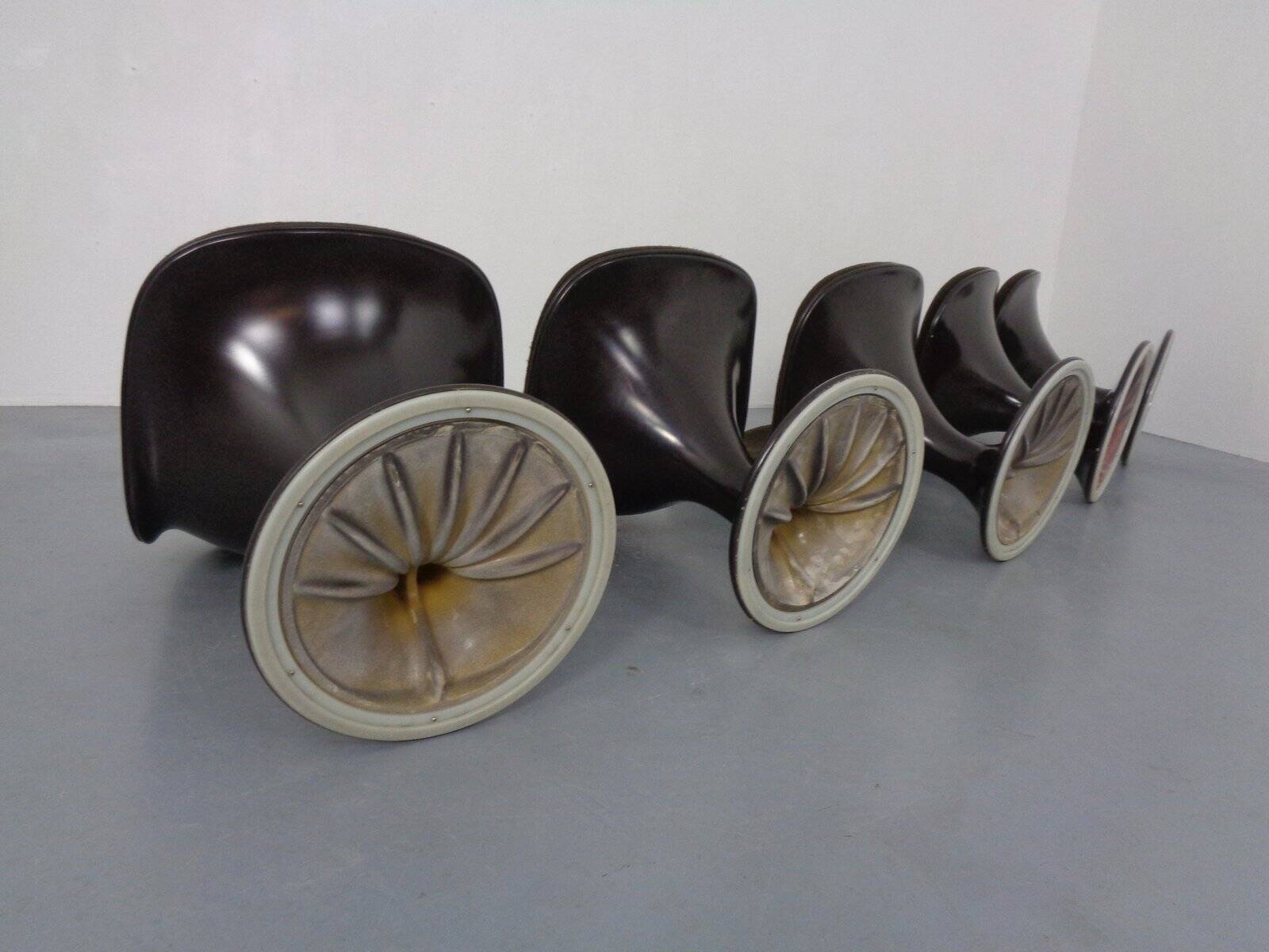 Orbit Chairs by Farner & Grunder for Herman Miller, 1970s, Set of 5