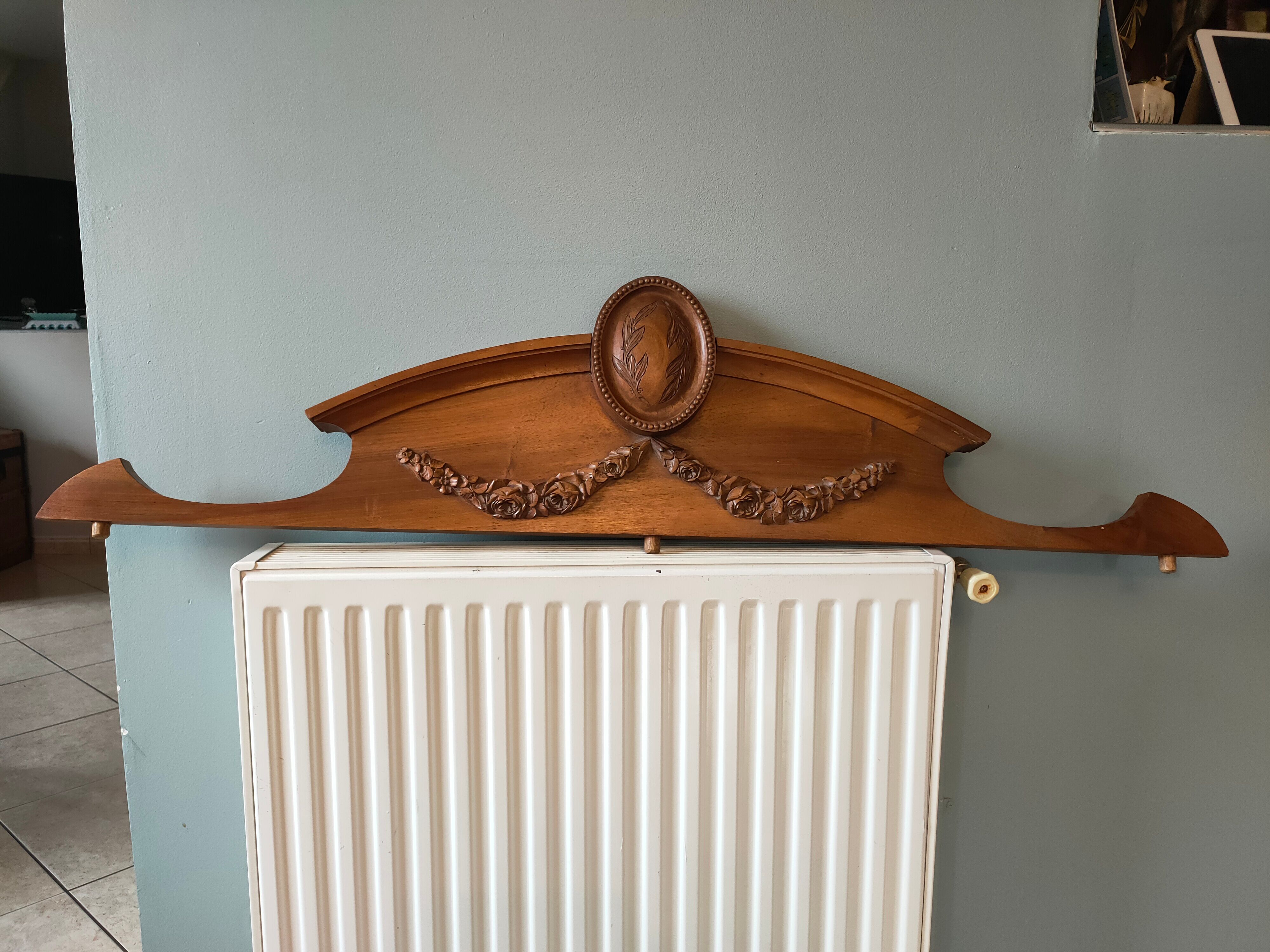 Walnut pediment