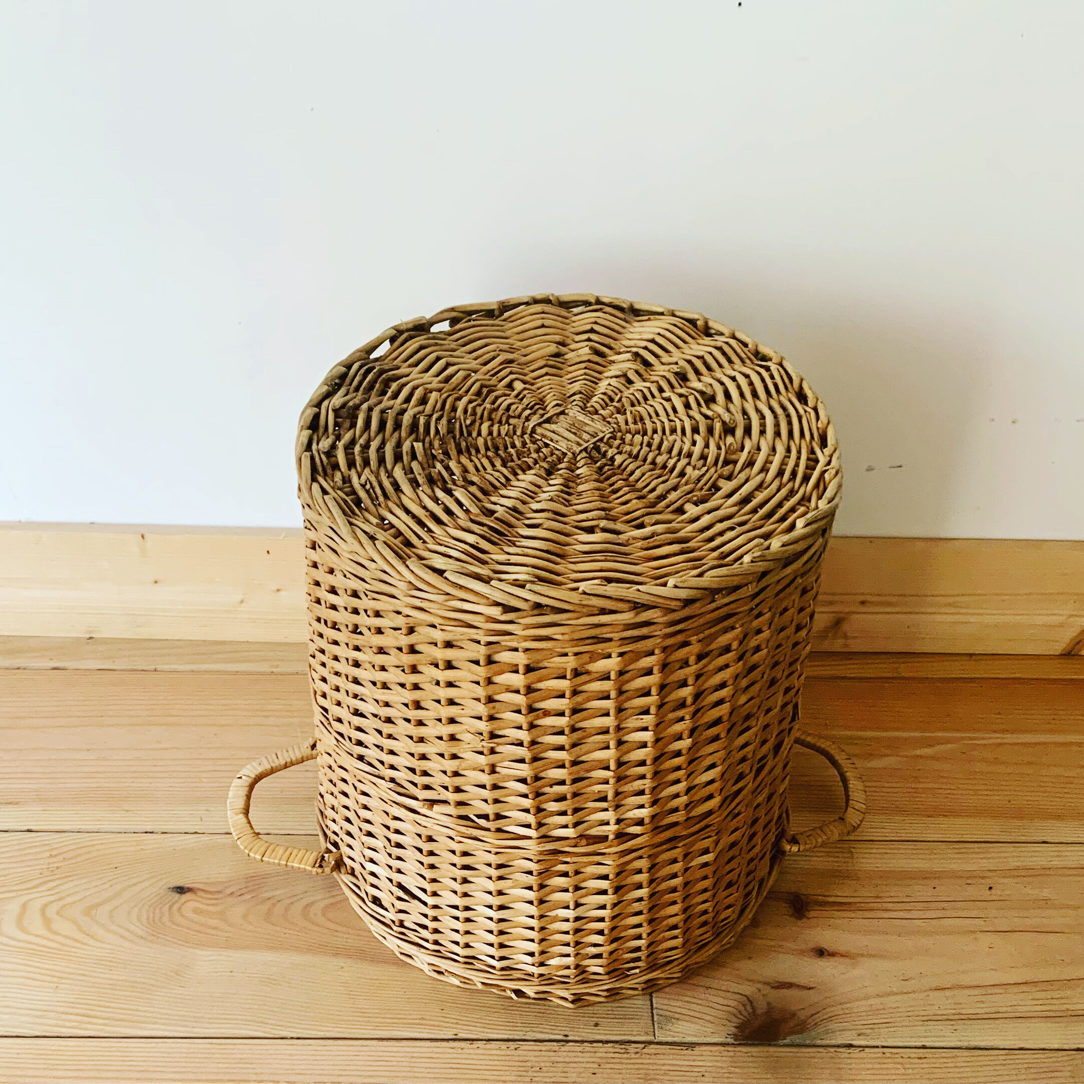 Vintage wicker pot cover