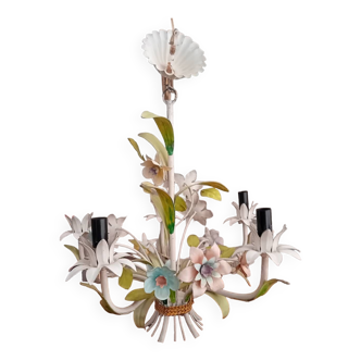 Vintage flower basket chandelier