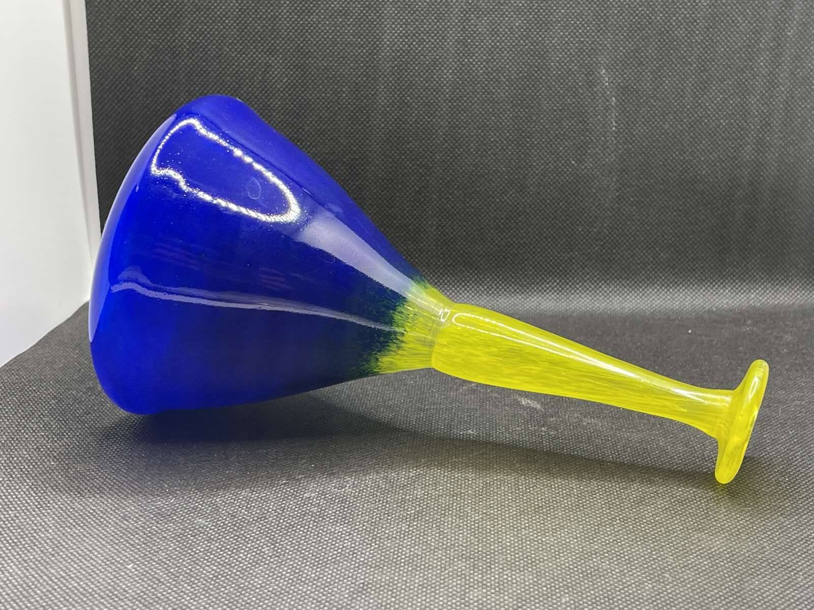 Blown glass soliflore signed Eric Lindgren Claret 1996