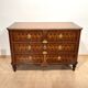Austrian Louis XVI Commode in Walnut Veneer with Inlays and Gold Plate, 1790s