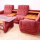 Living room set vintage Eastern Bloc seating set 1980s Czechoslovakia