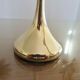 Series of 3 Scandinavian brass candle holders, 70s tulip foot