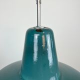 Industrial Green Enamel Factory Pendant Lamp, 1960s