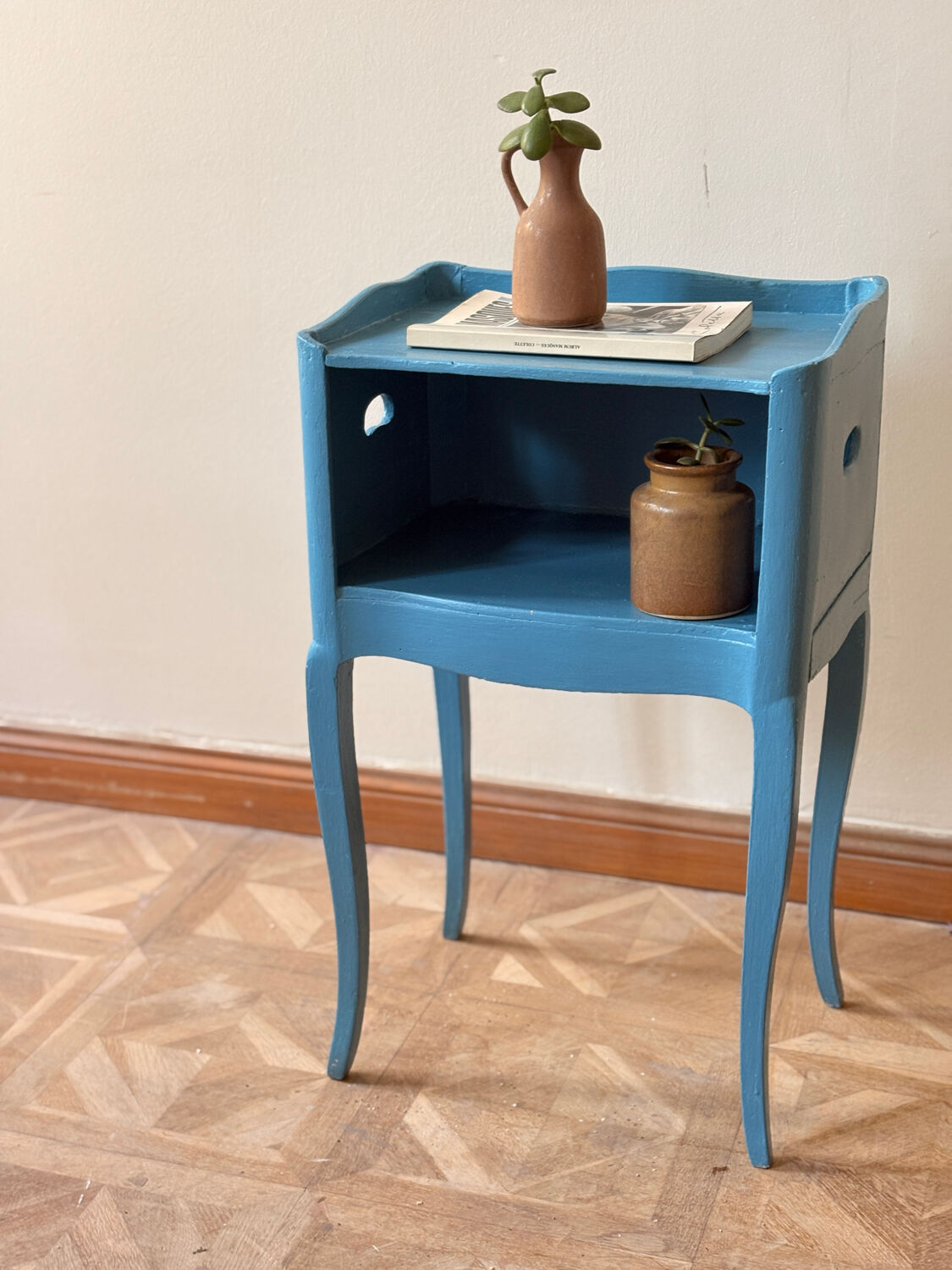Bedside table with secret drawer