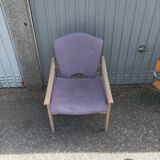 Old armchair heater wood beech design