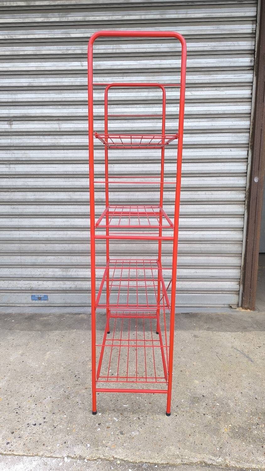 Modular lacquered metal shelf 1980