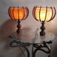 Scandinavian wicker lamps set 1960s
