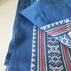 Large tablecloth and 11 vintage Basque indigo blue napkins