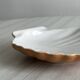 Coupelle en forme de coquillage bicolore, porte-savon