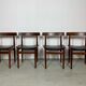 Table ronde et chaises d'Hans Olsen à Afromosia