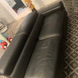 Canapé d’angle cuir noir Roche Bobois