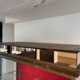 Brass display case from the Lutetia hotel with integrated lighting.