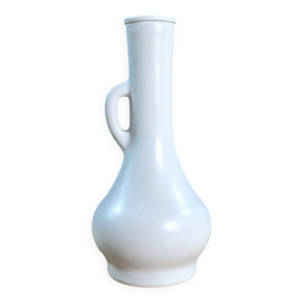 Small white soliflor vase with handle Germany by Br-Verp 15cm