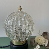 Lampe à poser vintage - globe en verre transparent