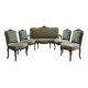 Set of antique living room furniture with a 3-seater sofa and 4 Louis XV armchairs.