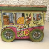 Metal box vintage ice cream bus 1960