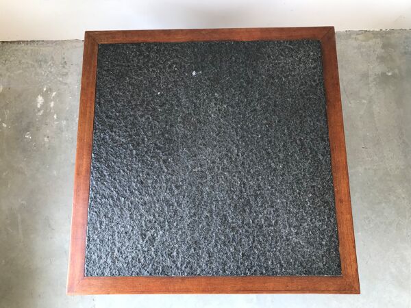 Table basse carrée en granit, circa 1980