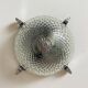Pair of chrome-plated glass sconces