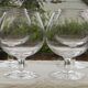 Set of 4 SEVRES crystal cognac glasses.