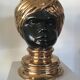Nubian head vase or pot in black ceramic dlg by Piero Fornasetti