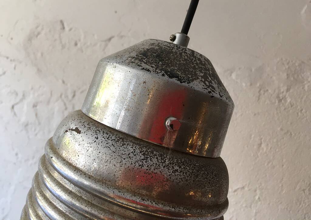 Opaline "Big Bulb" Suspension lamp, Italy 1950s