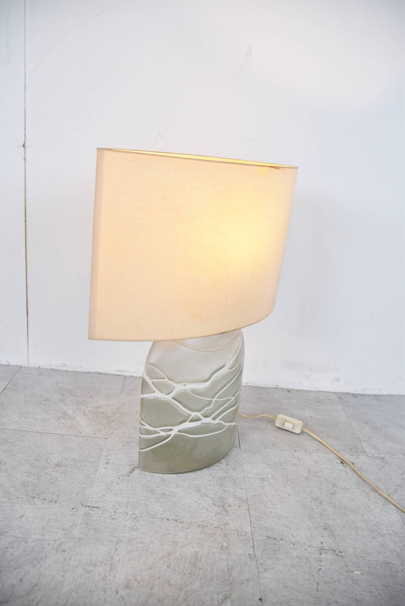 Glass table lamp by Peil and Putzler, 1960s