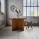 Square modernist table made of solid pine from the 1950s.