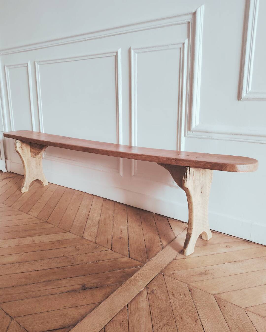 Renovated antique bench, late 19th - early 20th century