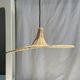 Small suspension, rattan luminaire in hat shape D:60cm