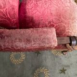 Pair of Louis Philippe period armchairs with rack and pinion