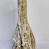 Fat lava glazed ceramic bottle vase