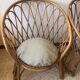 Paire de fauteuils vintage en rotin