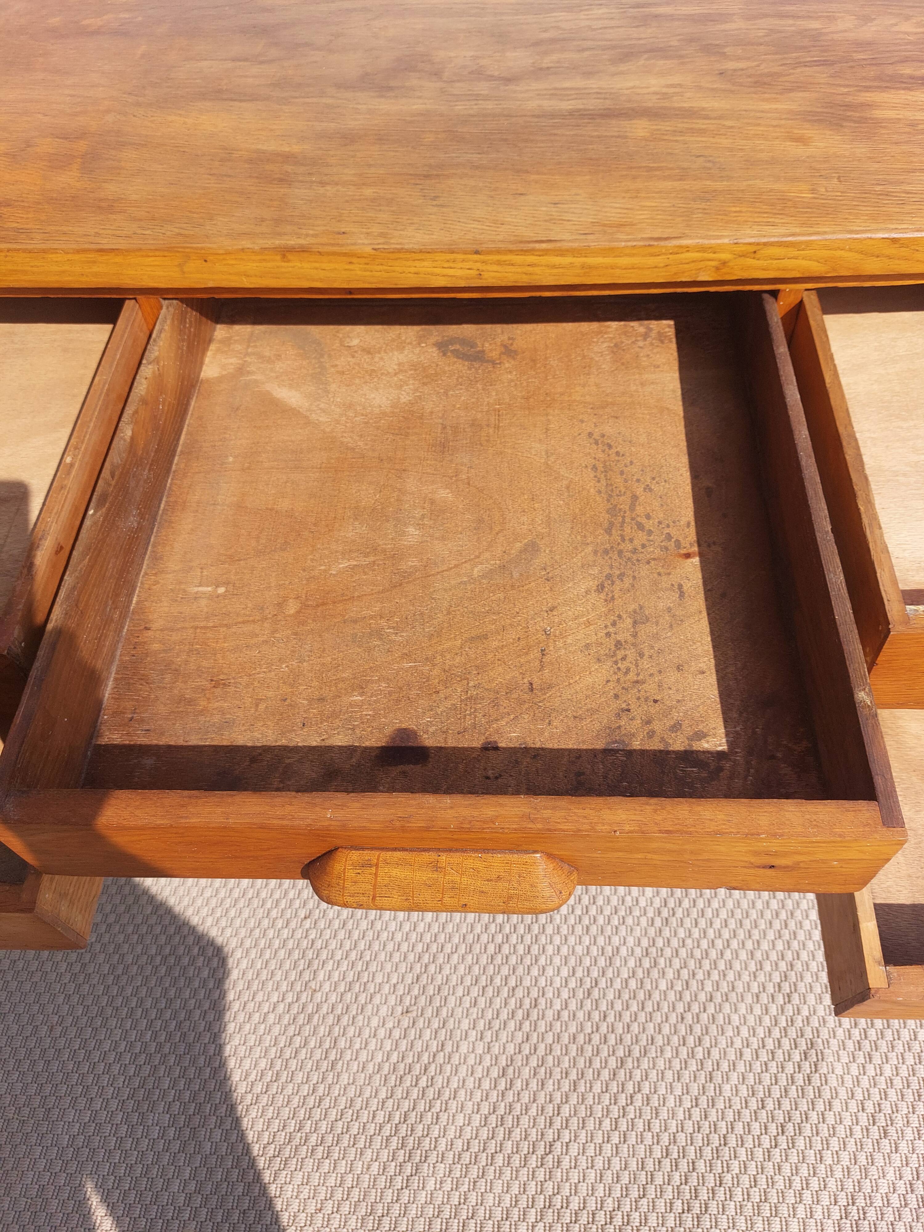 bureau en bois massif, vintage, bohème