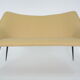 Banquette coquille carré jaune