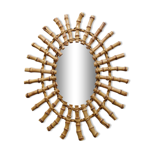 miroir soleil en bambou