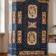 Antique hand-painted Baroque chest folk art cabinet dated solid wood Central Europe, 1865