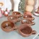 Lot tasses et soucoupes en grès vintage