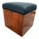 Art Deco Cubic Stool in Walnut Veneer, France, 1930s