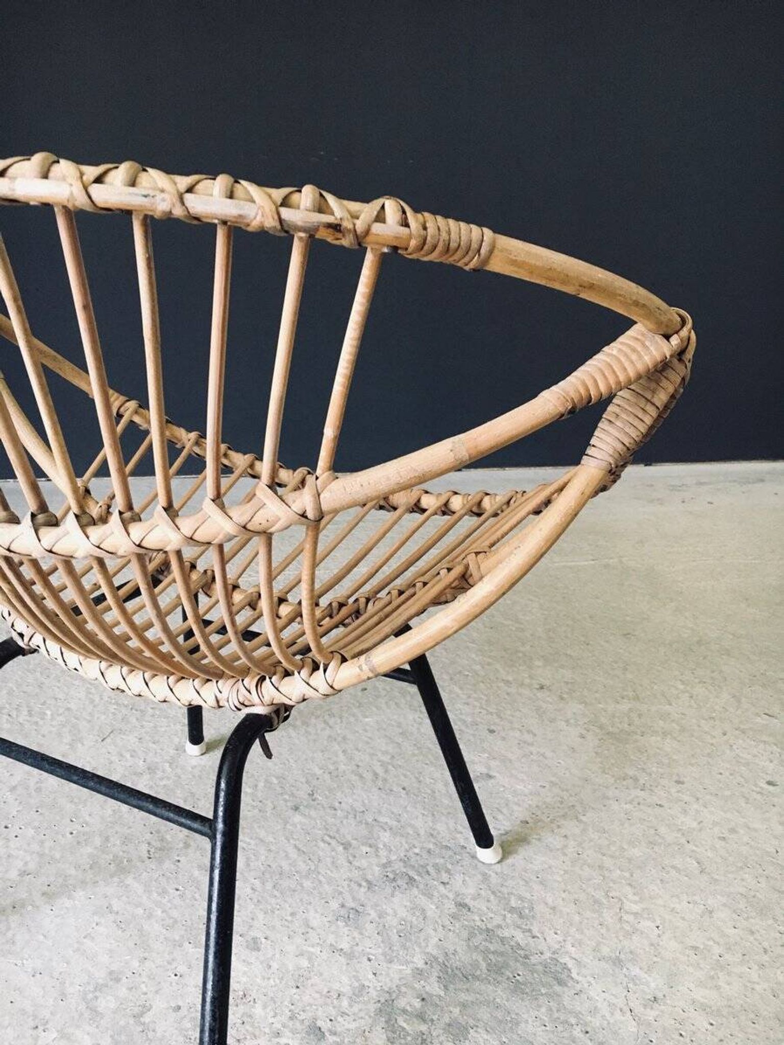 Mid-Century Modern Bamboo Lounge Chair, France, 1950s