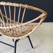 Mid-Century Modern Bamboo Lounge Chair, France, 1950s