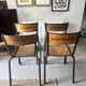 Set of 4 authentic vintage MULLCA school chairs