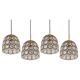 Iron and clear glass pendant by limburg, germany, 1960s.