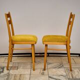 Vintage beech dining chairs - set of 4